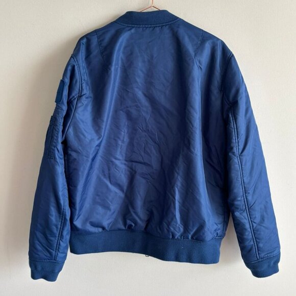 BeenTrill Mens Patch Bomber Jacket Blue Size XL - Picture 13 of 15